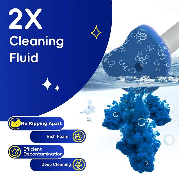 Newlonis® Disposable Toilet Bowl Brush, 32 Scented Refills, Wall-Mounted | Touch-Free, Toilet Cleaning Supplies