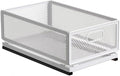 Pull-out Storage Basket Metal Frame Mesh Storage Basket Easy Access for Kitchen, Medium Storage Basket 40cm Long With Slide Rail