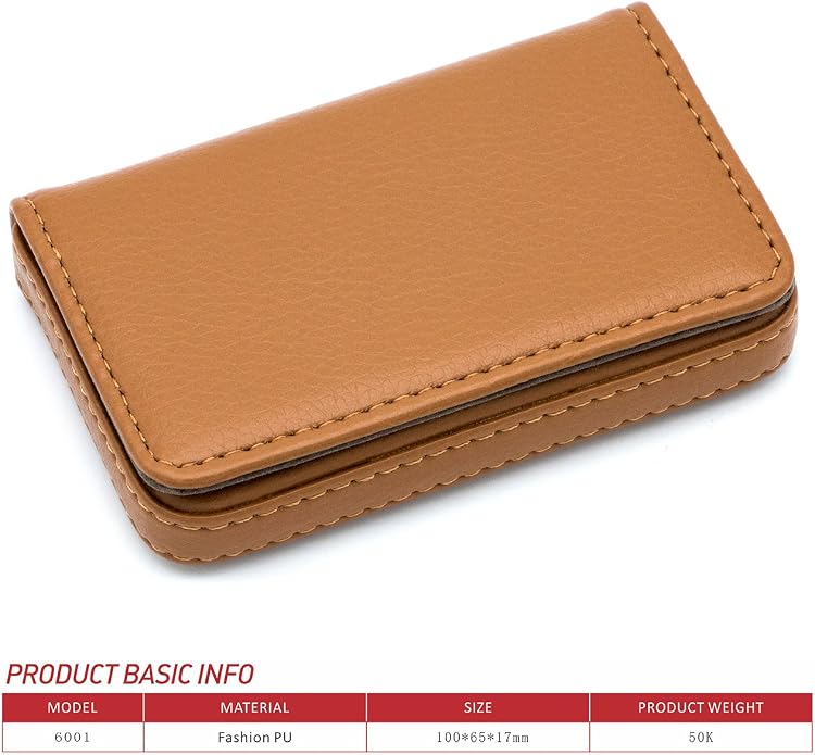 Padike Business Name Card Holder Luxury PU Leather,Business Name Card Holder Wallet Credit card ID Case/Holder For Men & Women - Keep Your Business Cards Clean