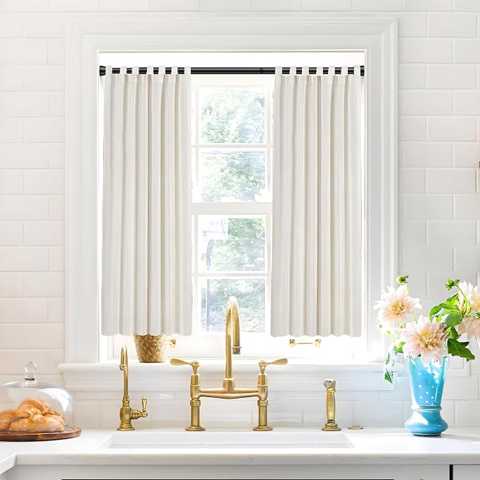 MEXAU 2 Pack Black Shower Curtain Rod 18 To 26 Inch Tension Shower Rod For Bathroom 7/8" Adjustable Spring Curtain Rod No Drilling Spring Rod Black Tension Curtain Rods for Windows Doorway Closet