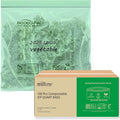 BEIDOU-PAC Compostable Quart Food Storage Freezer Bags, 180 Count | 2 Mil | 8 IN x 7 IN, Freshness Easy Open Biodegradable, Eco-Friendly Reclosable Compost Zipper Bags