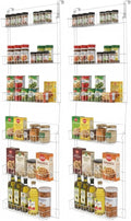 Lavish Home Over the Door Organizer - 6-Tier Adjustable Pantry Shelves and Rack for Kitchen Organization - Organization and Storage (White) (Pack of 2)