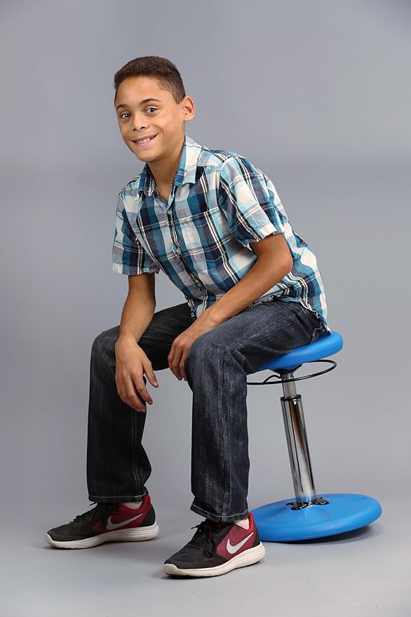 KORE DESIGN Adjustable Wobble Stool Chair, Girls + Boys Kid Desk Stools, Ergonomic Small Office Chairs, Flexible Seating, Active Kids, ADD/ADHD, Classroom, Home, Age 8-12, Tall (16.5-24in) Sand Dollar