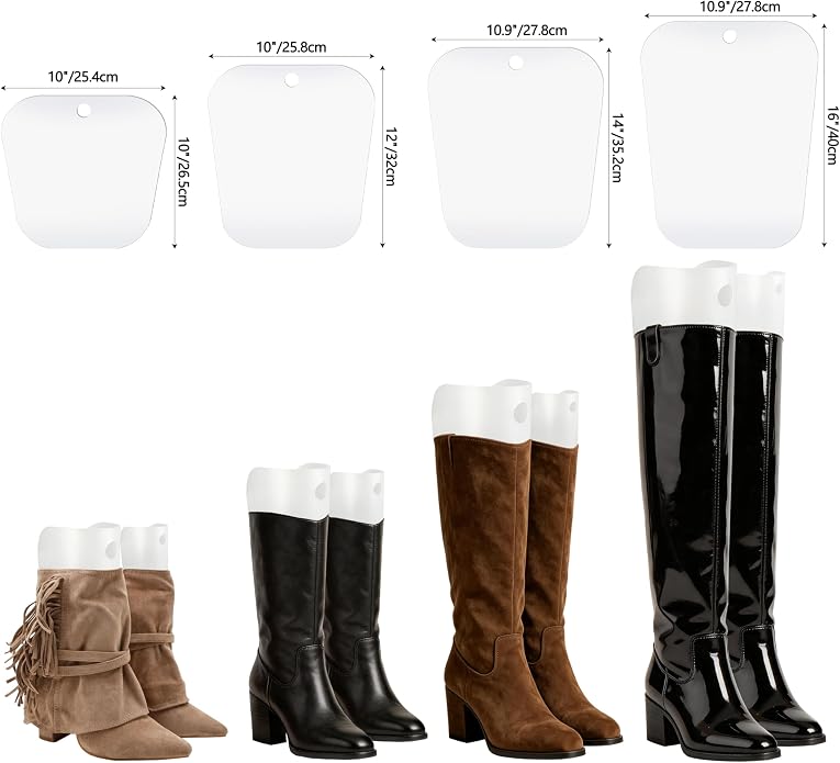 Luxdecor 32 Pieces (16 Pairs) 10/12/14/16in Boot Shaper Inserts Boots Form Stand Support Holder for Women and Men Organizer