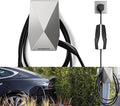 SEVEN SPARTA Aluminum Charging Cable Holder Wall Mount for Tesla Charger | Upgraded Aluminum with UMC Holder, Side Holster to Save Space, For Tesla Model 3 Y X S Cybertruck Mobile & Wall Connector