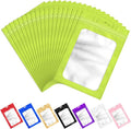 100 PCS Resealable Mylar Bags with Zipper and Frosted Clear Window Smell Proof Packaging Bags Foil Pouch Zipper Bag for Food Self Sealing Storage Supplies (Green, 4.72x7.1)