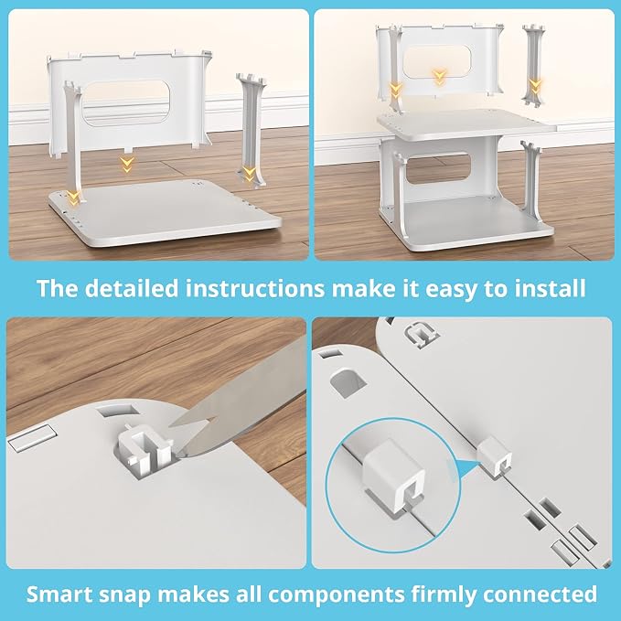 ZOINLIY Stackable Shoe Organizer for Closet, Small Shoe Rack for Entryway, Bedroom, Dorm Rooms, Free Standing Shoe Shelf, Plastic Shoe Cubby for Small Space, Grey Space Saver Shoe Holder