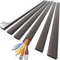 Delamu Cord Hider, Large Cord Covers for 3-4 Wires on Wall, 85in Cable Hider, Easy Set up Wire Hiders Wire Covers for Cords on Wall, TV Cable Cover Raceway for Home & Office, W1.18 H0.67in, Darkwood