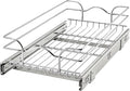 Rev-A-Shelf Steel Wire Pullout Drawer Organizer Shelf for Kitchen Cabinets, Slide Out Storage Basket, Min Opening Width of 11.5" W, 12" x 22", 5WB1-1222CR-1