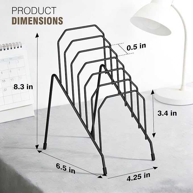 Gawerk Incline Desk Mail Organizer Letter Holder Rack with 6-Section