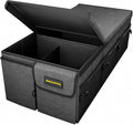 MIKKUPPA Car Trunk Organizer - 95L Collapsible Trunk Organizer with Lid, Sturdy Car Storage for SUV Auto Truck Van with Adjustable Straps and Non Slip Bottom (Gray, XX-Large)