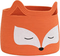 Fox Decor Basket, Large Toy Basket for Living Room, 15.7" x 11.8" | Nursery Basket for Baby Clothes, Toys, Laundry, Blanket, Cute Animal Storage Box