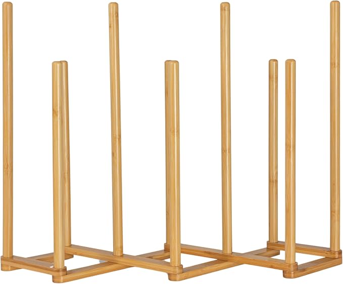 Bamboo 5 Pair Accordian Boot Rack, Natural