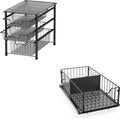 Simple Houseware 3 Tier Basket Drawer + Cabinet Pull-Out Shelf