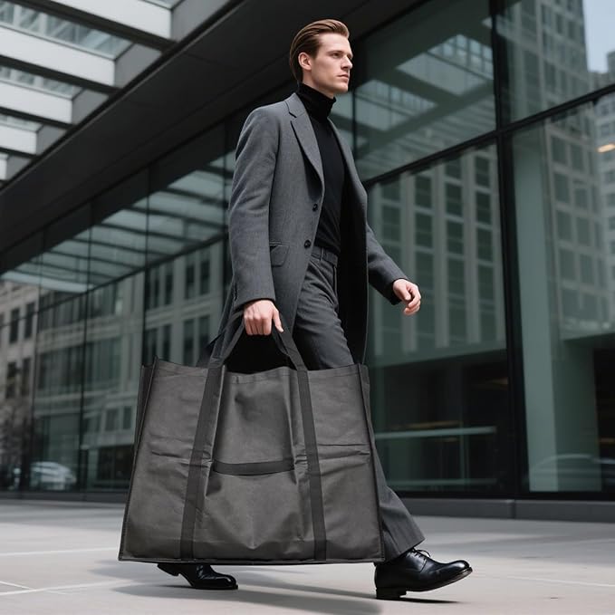 Travel Garment Suit Bag for Hanging Clothes, Suit bags for Closet Storage with Pockets Gusseted Garment bag for Men Suits Shirts Tuxedos Dresses, Suit Cover Bags With Handles and Zipper 54" 2 pack