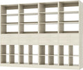 88" Storage Unit with Drawers and Shelves, Greige Oak