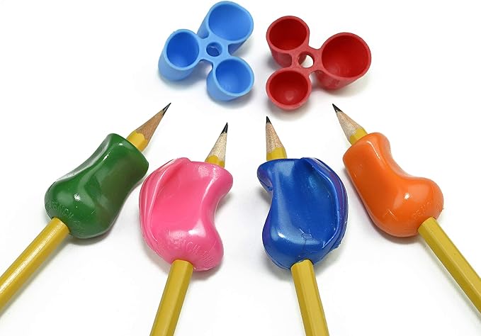 The Pencil Grip Bestsellers 12 Pack for Righties and Lefties with 4 Original Pencil Grips, 4 Crossover Grips and 4 Claw Grips (BGP-012), Assorted Colors
