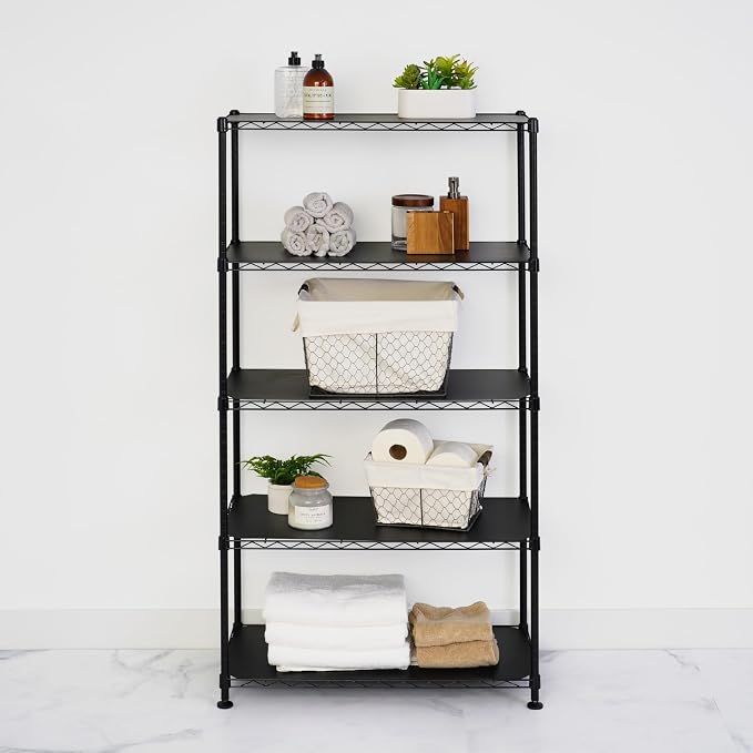 SafeRacks NSF 5-Tier Heavy Duty Steel Wire Shelves (14"x30"x60")