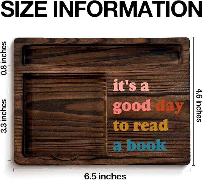 Book Lovers Gifts for Women Men Friends, Gifts for Readers Librarian Bookworm Bibliophile, It's a Good Day to Read a Book Sticky Note Holder Reading Corner Library Desk Decor