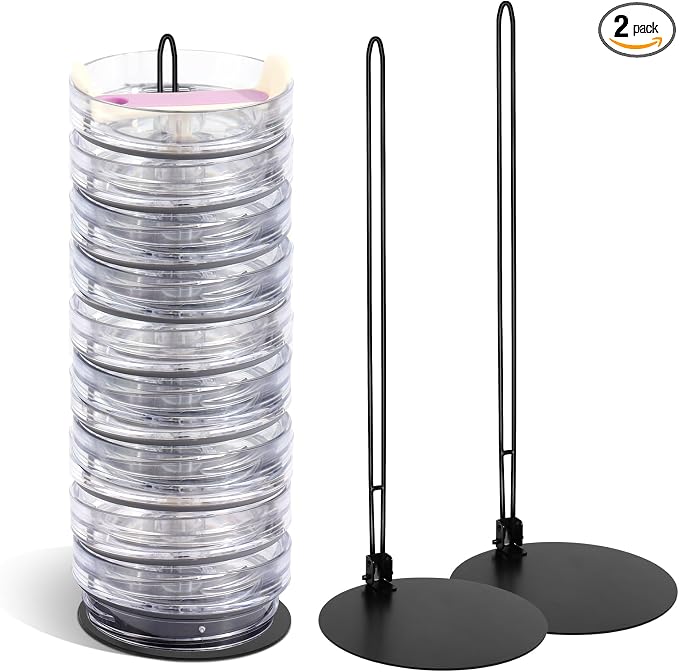 Vodolo Tumbler Lid Organizer,2 PCS Cup Lid Holder,Slim Vertical Storage for Up to 15 Lids,Cup Lid Organizer for Save Pantry, Countertop,Kitchen Cabinets Space