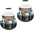 MELOTOUGH Wash Tool Organizer for 5 Gallon Bucket, Cleaning Bucket Organizer Water-Resistant Mesh Pockets for Clean Supplier,Car Wash Supplier,Soap and Towel Holder Ring Included