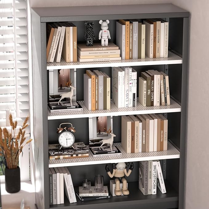 Expandable Closet Shelves, 3 Pack Adjustable Metal Closet Organizers and Perforated Storage Shelves for Wardrobe, Kitchen Pantry, Shoe Rack, (White,11.8" D x 17"-31" W,3PCS)