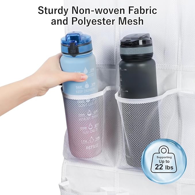 F-color Over the Door Organizer for Cruise - 16-Pocket Hanging Organizer | Tool-Free Mount with 4 Metal Hooks, See-Through Mesh Pockets, Lightweight & Foldable, Space-Saving for Travel and Daily Use