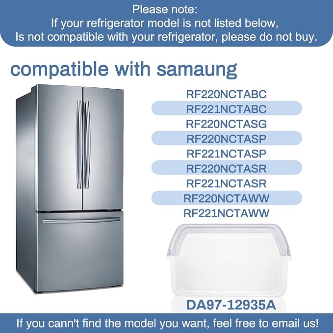 MONST DA97-12935A Door Bin, RF220NCTASR Door Shelf Bin | Compatible with samsung（Both Left and Right) RF220NCTASG, RF220NCTAWW, RF220NCTASP, RF221NCTASP, RF221NCTASR