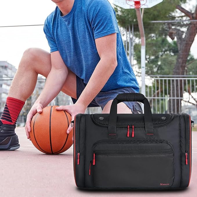 Mancro Padded Sneaker Bag, Sneakerhead Gifts, Shoe Travel Bags Fit 4 Pairs | Come with Insulated Pocket and Shoulder Strap, Multi-functional Sports Gym Duffle for Basketball, Shoes, Cloth