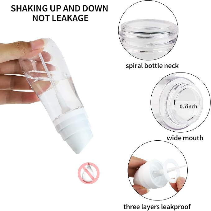Yolaist Small Spray Bottle with Fine Mist, 2 Pack 3.4oz/100ml TSA Approved Travel Size, Refillable Empty Mister Spray Bottles for Hair, Face, Plants, Cleaning, Cosmetics & Essential Oils