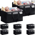 StorageRight Large Moving Bags Heavy Duty Storage Totes for Storage,Packing & Moving Collapsible Moving Supplies with Large Capacity, Reinforced Zippers and Handles, 100L, 8 Packs