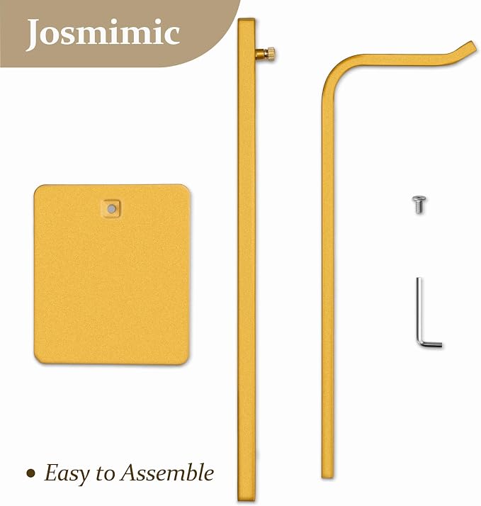Purse Display Stand, Height-Adjustable Tabletop Handbag Holder, Multi-Use Display Rack and Banner Stand for Happy Birthday Banners, Lanterns and Wreaths, for Home, Retail and Party Use, Gold