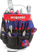 WORKPRO Bucket Tool Organizer with 51 Pockets Fits to 3.5-5 Gallon Bucket (Tools Excluded) | For Garden, Construction, Carpenter, Electrician, Welding