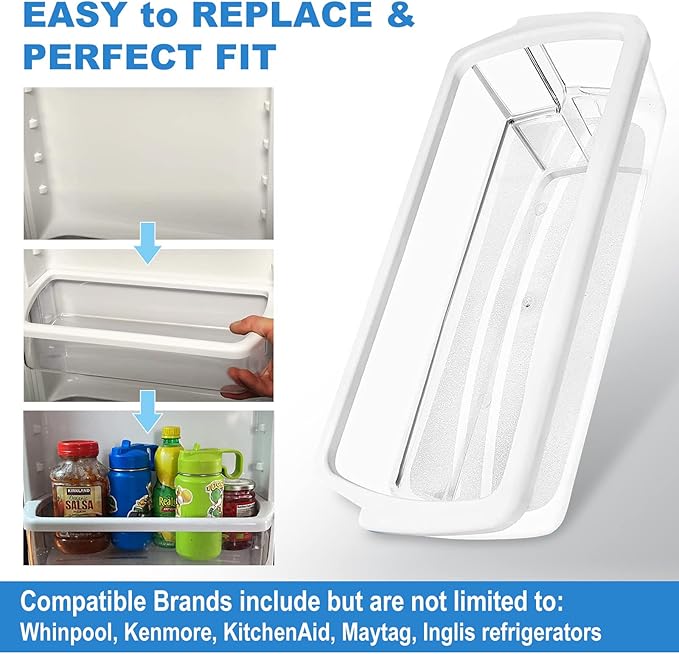 2 PACK Upgraded W10321304 Refrigerator Door Shelf Replacement Compatible with Whirlpool Fridge Door Bin WRS325FDAM01 WRS325FDAM02 WRS325FDAM04 ED5FVGXWS07 - Replace WPW10321304 AP6019471 2179574