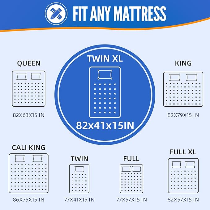 BAGAIL Mattress Bags for Moving, Mattress Covers with Heavy Duty Handles, Reusable Mattress Storage Bag for Moving Supplies(Blue, Twin XL)