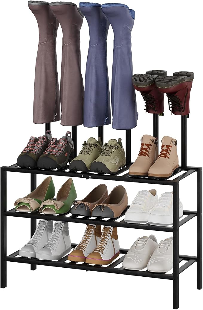 Detachable Boot Rack For Tall Boots Organizer,Outdoor Shoe Rack Storage | 3-Tier Multiuse Shoe Rack For Tall Boots,Closet Organizers And Entryway Storage,Suitable For All Seasons