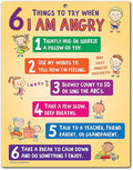 ZOCO – Behavior Management Chart – Anger Control & Coping Tools for Kids – Home & School Calm Down Corner Supplies – Laminated Card with Magnets, 8.5" x 11"