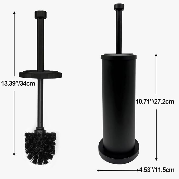 Matte Black Toilet Bowl Brush with Holder, Durable Bathroom Cleaning Tool, Modern Design for Easy Toilet Maintenance, Bathroom Cleaner Brush for Efficient Cleaning and Hygiene