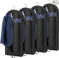 4 PCS 60" Suit Bags for Closet Storage and Travel, Dress Bags for Gowns, Garment Bag for Travel, Gusseted Hanging Garment Bag for Men Suit Cover With Handles, Zipper, Clear Window for Shirt Jacket
