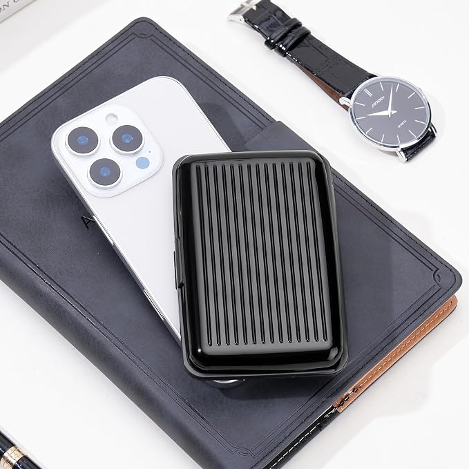 Women Credit Cards Holder,RFID Blocking Protection Aluminum Metal Wallet for Men Women Business Card Holder