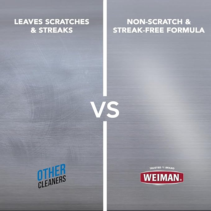 Weiman Stainless Steel Cleaner, 30 Count Wipes, Anti-Fingerprint, Removes Grease, Water Spots, Streaks & Residue, Polishing Cleaner Safe for Appliances, Chrome, Sinks & Grill Exteriors