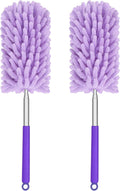Mini Duster for Cleaning, 360° Bendable Hand Dusters with Extension Pole, Washable Small Duster for Car Interior, Office, Furniture