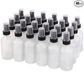 NOOEEISS Green Glass Small Spray Bottles 2 oz 24 Packs,Fine Mist Sprayer Pretty Finish,Refillable Containers mini spray bottles for Cleaning Solutions and Skin Care (Clear Frosted 24Pack)