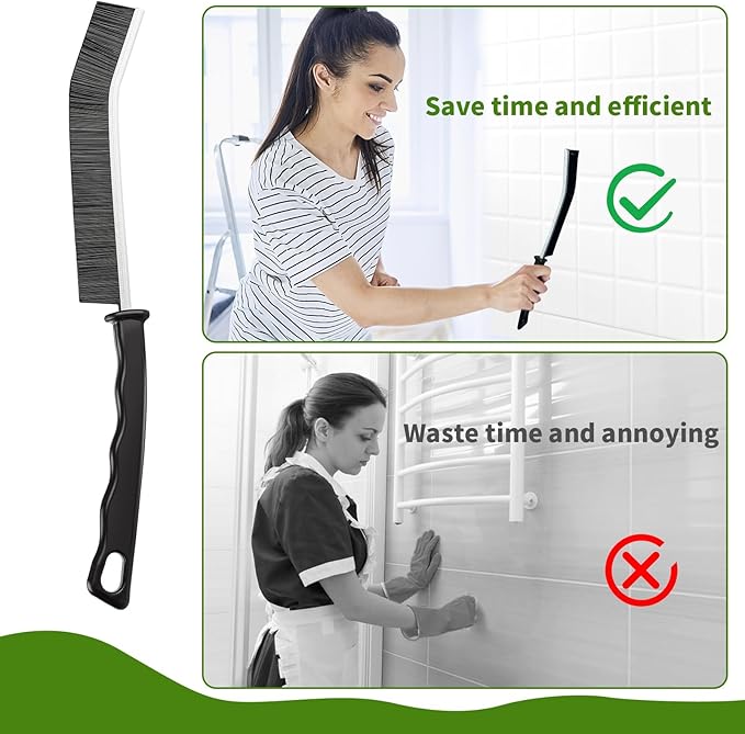Crevice Cleaning Brush,12 Pcs Cleaning Supplies Cleaning Brush Tools,Hard Bristle Cleaning Brushes for Household Use Bathroom Tiles Kitchen Corner,Sink,Teapot, Bottle,Blender Practical and Durable