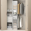 Furinno PASIR 10-Tier Closet Organizers and Storage, Open Shelf, Storage Organizer, 12-Inch Width, for Closet, Bedroom, White