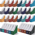 Colarr 24 Pcs Cardboard Magazine Holders 12 Colors Magazine Storage Box with Label Stickers Magazine File Holder Folder Book Holder for Desk Desktop Document Holder for School (Classic Color)