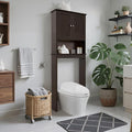 Over Toilet Storage Cabinet with Barn Door & Adjustable Shelves | 24 Inch Wide Bathroom Organizer, Space-Saving, Sturdy Wood, Anti-Tipping, Easy Assembly, for Restroom, Laundry, Small Spaces