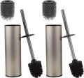 Toilet Brush and Holder,Stainless Steel Toilet Brushes for Bathroom with Holder 2pack Brushed Nickel
