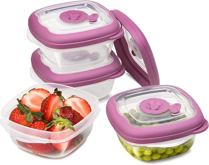 Tribello Freezer To Microwave Mini 5oz Food Storage Containers With Airtight Lids, Microwave safe with Steam Vents lids, On The Go Meal Prob Lunch Containers - Dishwasher Safe, BPA-Free