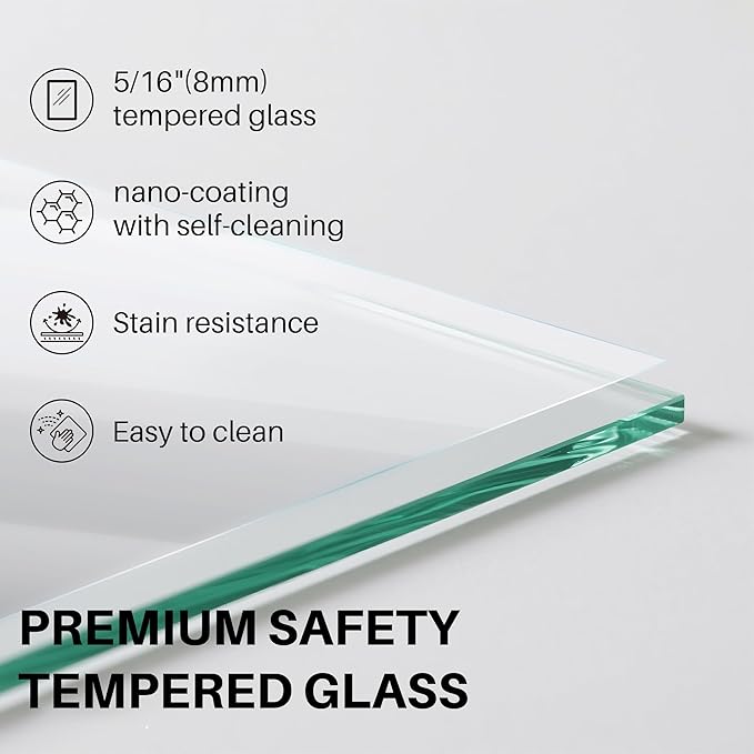 WinZo Frameless Shower Door 56-60 in W x 75 in H, Sliding Shower Door with 5/16"(8mm) Clear Tempered Glass Shower Door, Easy to Clean Bathroom, Silent Soft-Close Design, Brushed Nickel